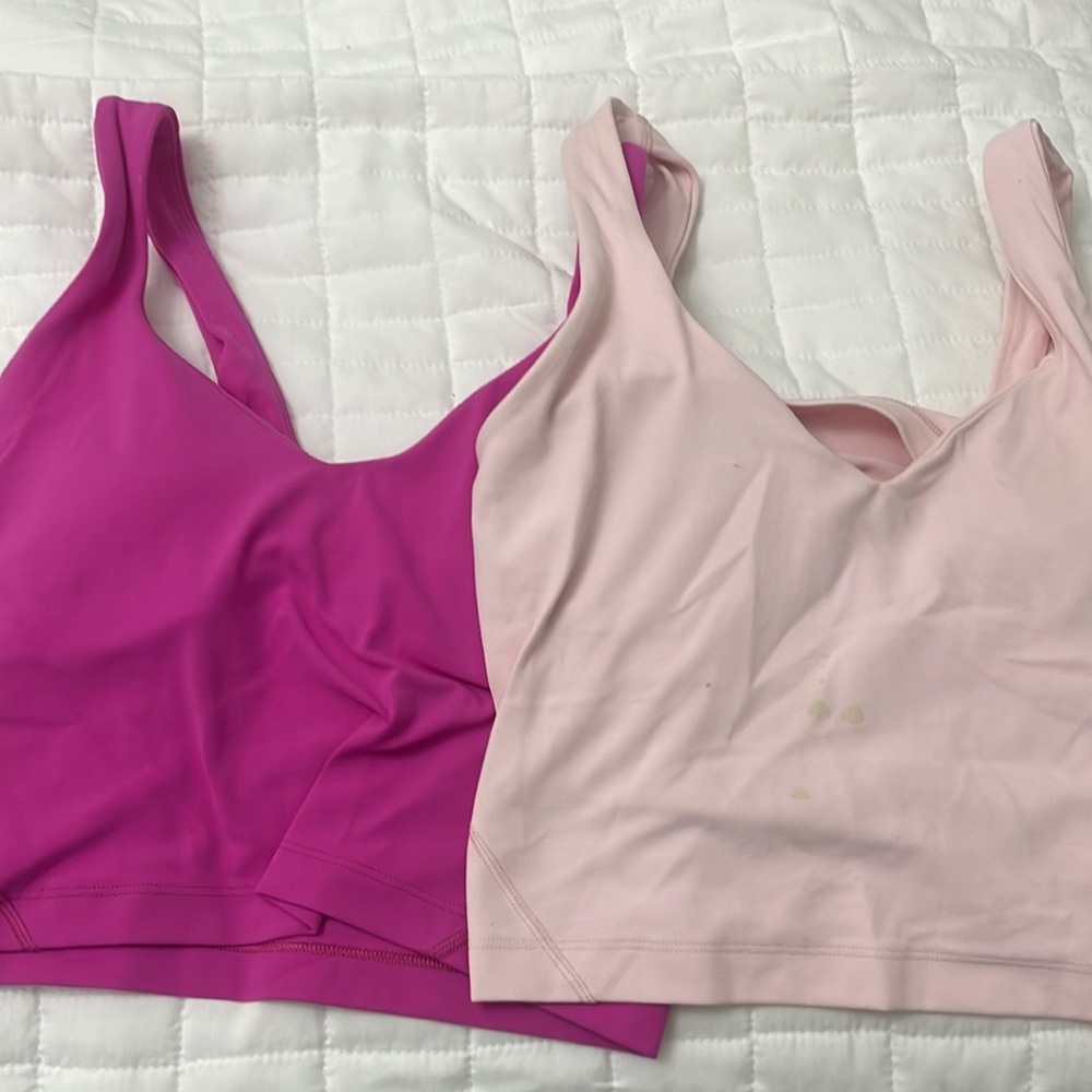 Two Pink Align Tanks
